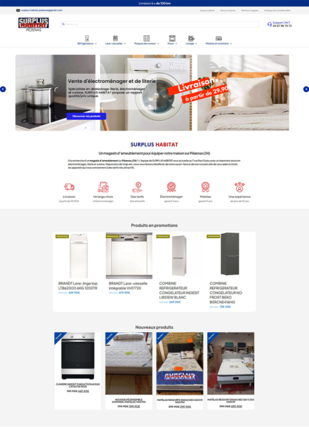 Site surplushabitat.fr - Références Panda Marketing Digital