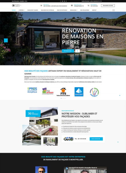 Site de Osis la beauté des façades - Références Panda Marketing Digital