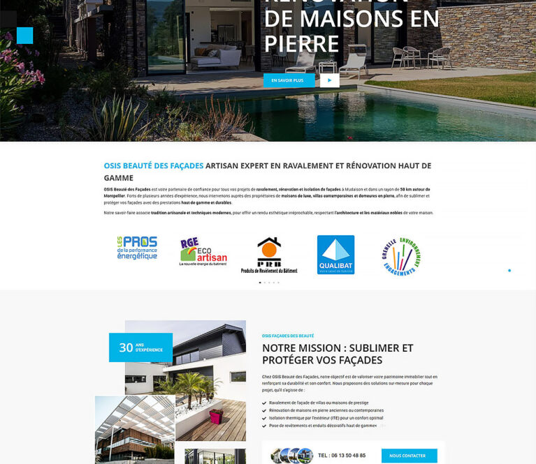 OSIS la beauté des façades projet réalisé par l'agence Panda Marketing Digital