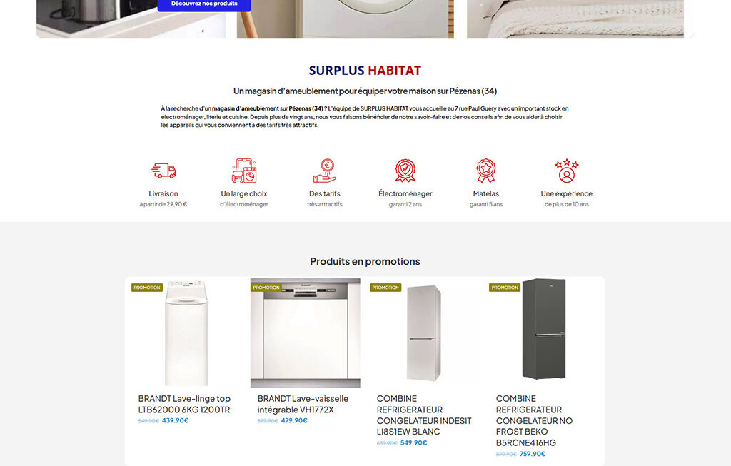 Surplus Habitat projet réalisé par l'agence Panda Marketing Digital