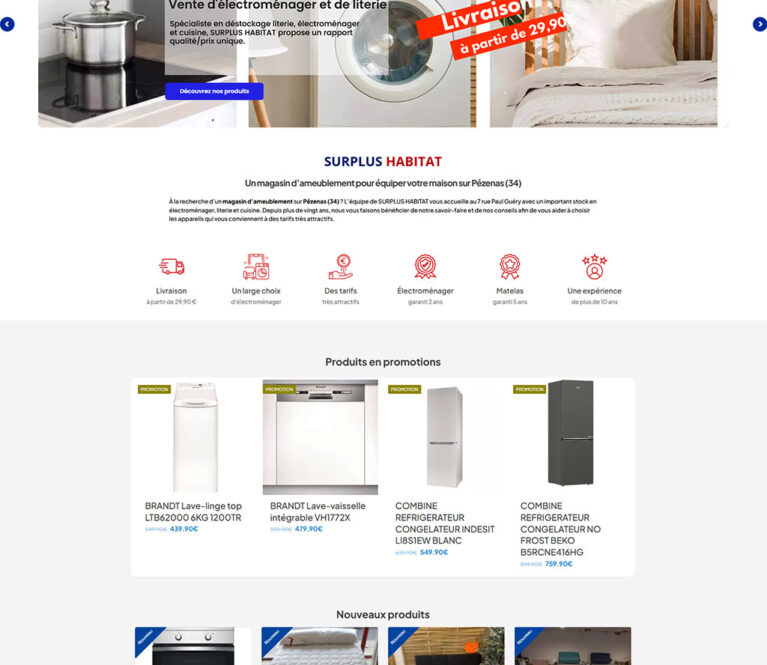 Surplus Habitat projet réalisé par l'agence Panda Marketing Digital
