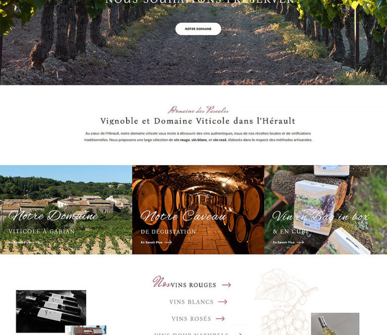 Le domaine des Pascales - projet réalisé par l'agence Panda Marketing Digital